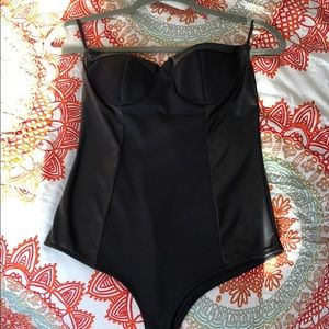 Strapless black bodysuit. Never worn!